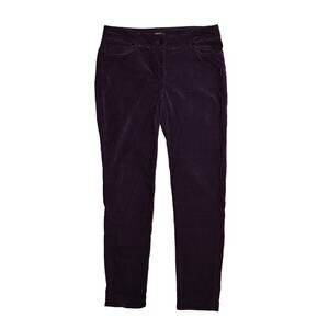 J. MCLAUGHLIN $188 Soft Stretch Velvet Cigarette Slim Pant Purple Size 6